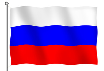 flag of russia waving