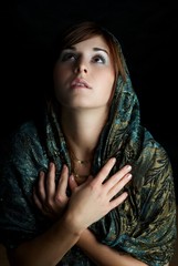 girl in a scarf