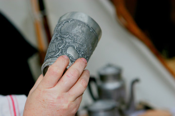 Vase en étain Napoléonien
