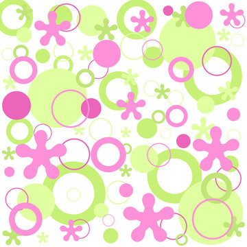 circles and flowers design