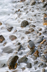 texture of rocks and water waves