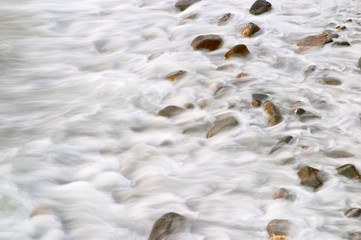 texture of rocks and water waves