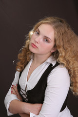 curly hair girl
