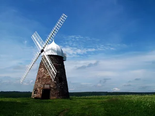 Fotobehang Molens landschap windmolen