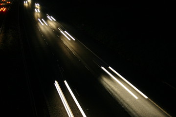 cars on motorway