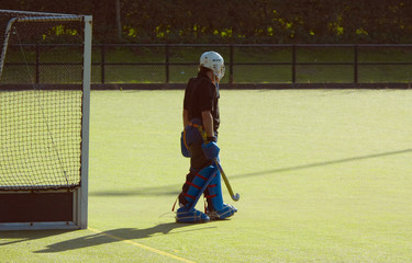 Naklejka premium hockey goalkeeper
