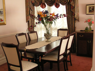 a dining table setting