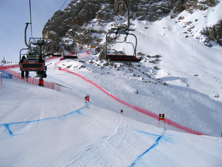 Fototapeta na wymiar ski race course