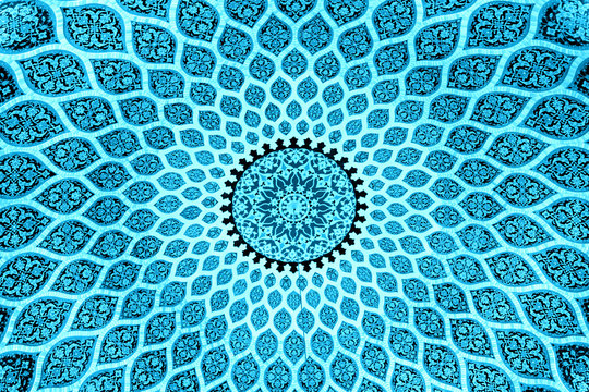 blue persian design