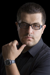 person in a black shirt