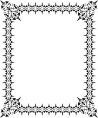 abstract floral frame, elements for design