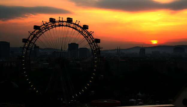 prater sonnenuntergang