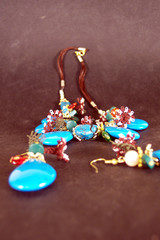 necklace and earrings