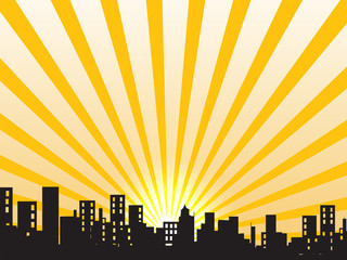 background, sunrise, illustration