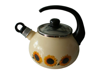 old kettle with clipping path