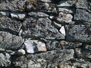 old crumbling stone wall