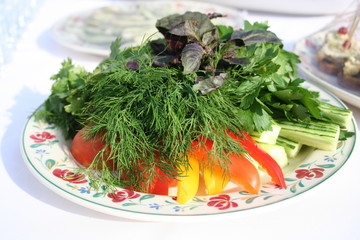 dish of vegetables