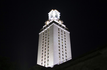 university of texas clock tower at night - 1331128