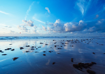 beach in the evening