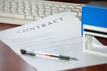 contract signed and stamped