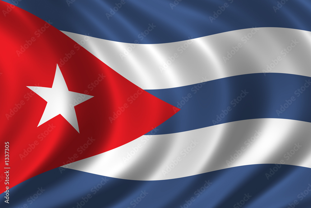 Wall mural flag of cuba