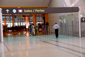 Photo sur Plexiglas Aéroport people gate airport