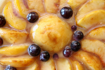 peach and grapes cake