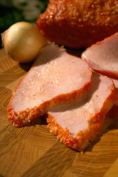 gentle ham with  onion