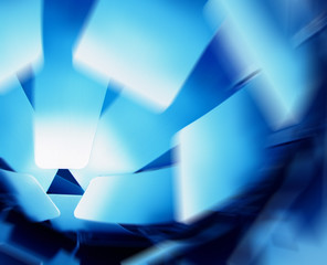 abstract lampshade in blue