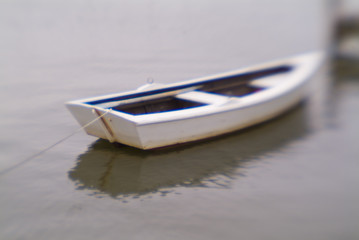 oystermans rowboat on the chesapeake bay