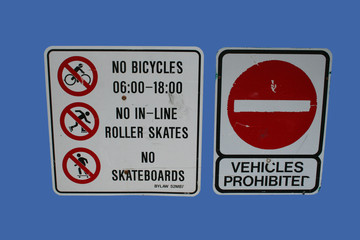 no skating no skateboards sign