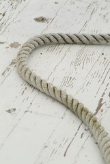 sailboat rope laying on deck