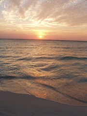 silky water at sunset