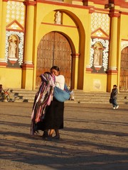 colorful village square