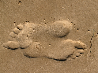 Fototapeta na wymiar creative footprints
