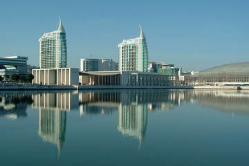 Naklejka premium modern city view