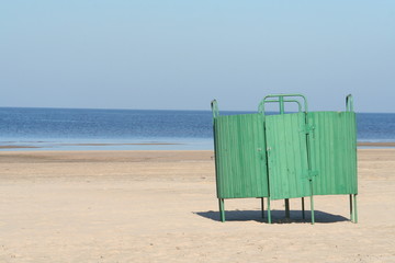 changing room on the beach