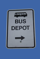bus depot sign