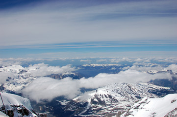 Fototapeta na wymiar widok z junfraujoch na południu
