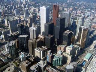 downtown toronto - aerial view