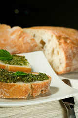 ciabatta with pesto