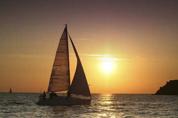dawn under sails