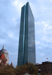 boston sky scraper rises above the city