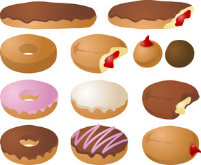 donut illustrations