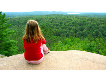 girl edge cliff