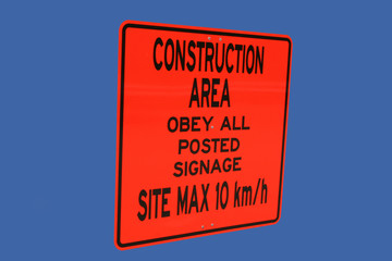 construction area sign