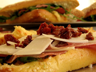 making a sandwich