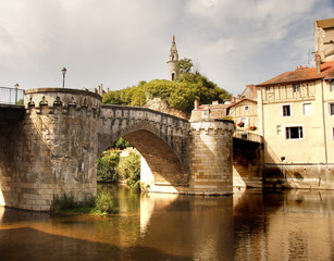 historic bridge over a river