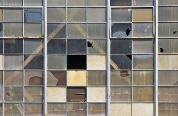 abandoned factory window