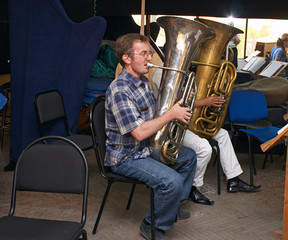 tuba player